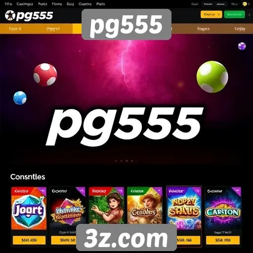 Recursos e funcionalidades do site de jogos pg555